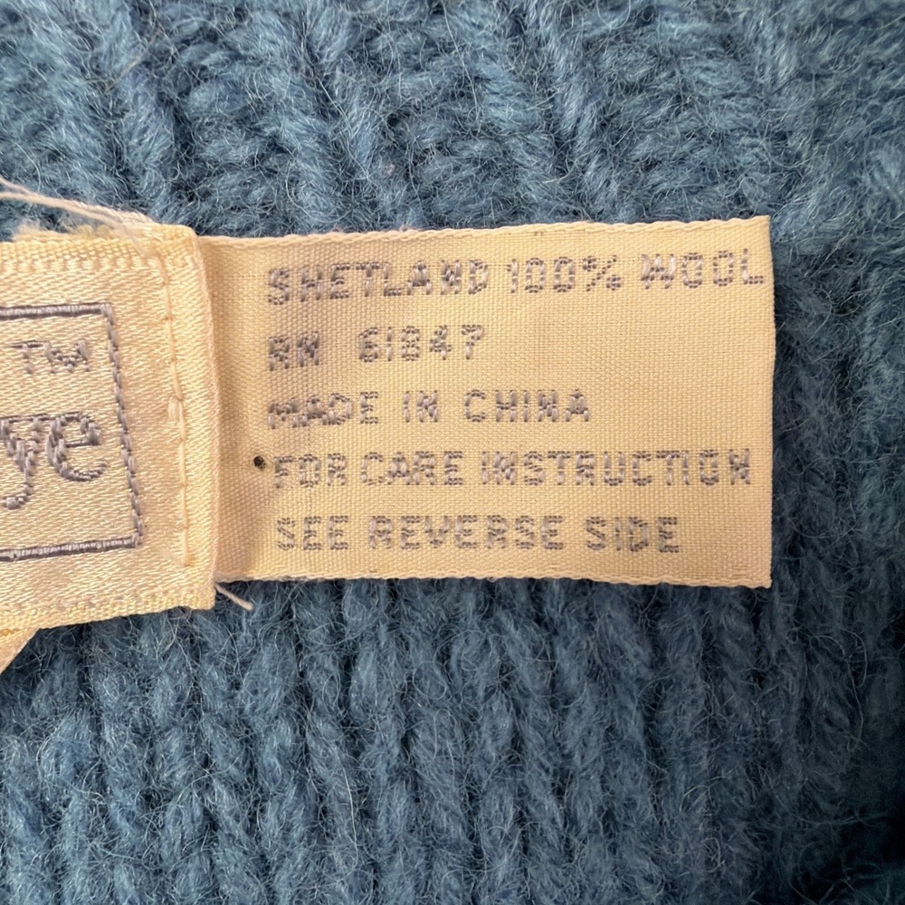 VTG Eagle's Eye Sweater Vest Womens Large Knit 100% Shetland Wool Eagle's Eye - Picture 6 of 7